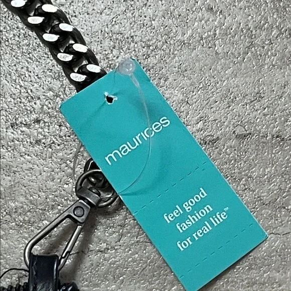 Maurice’s Black Crossbody Bag with Chain Strap NWT - Picture 2 of 9